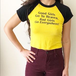 O-MIGHTY crop top baseball tee